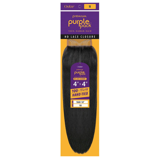Outre Premium Purple Pack Yaki 4" x 4" HD Lace Closure