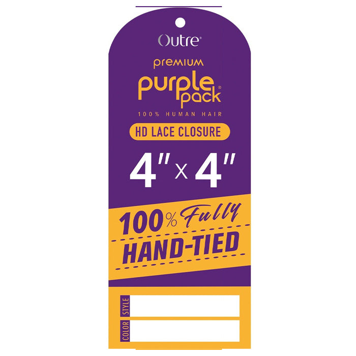 Outre Premium Purple Pack Yaki 4" x 4" HD Lace Closure