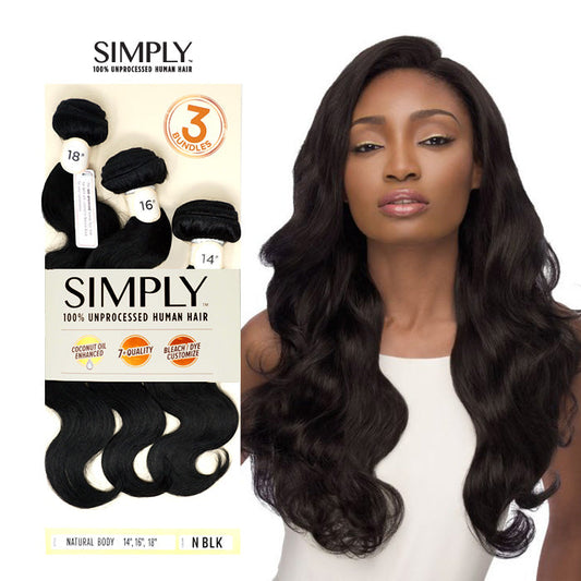 Outre Simply 100% Non-Processed Human Hair Weave Bundle - NATURAL BODY