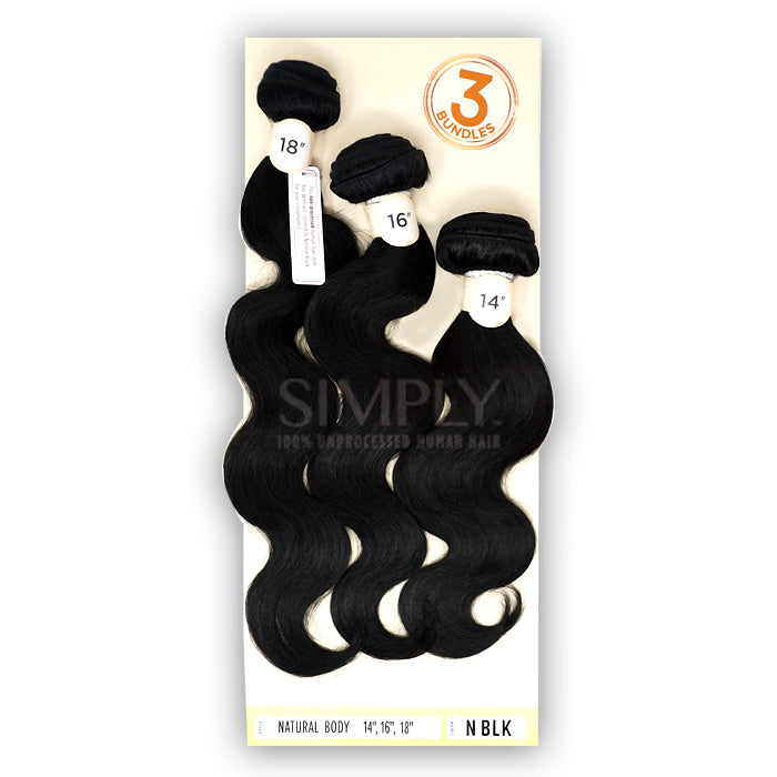 Outre Simply 100% Non-Processed Human Hair Weave Bundle - NATURAL BODY