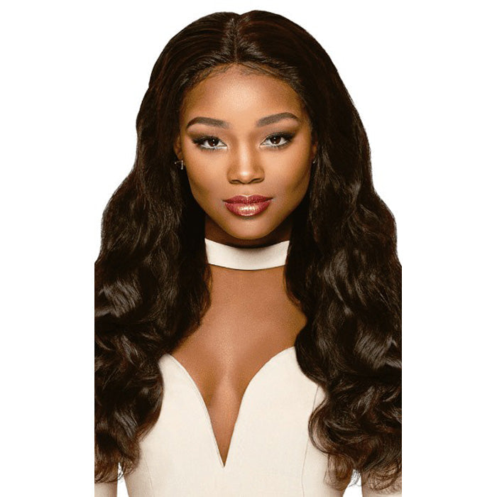 Outre Simply 100% Non Processed Human Hair 360 Silk Lace Frontal Band Hair Piece - NATURAL BODY 14"-16"