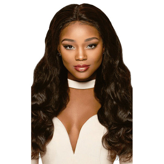 Outre Simply 100% Non Processed Human Hair 360 Silk Lace Frontal Band Hair Piece - NATURAL BODY 14"-16"