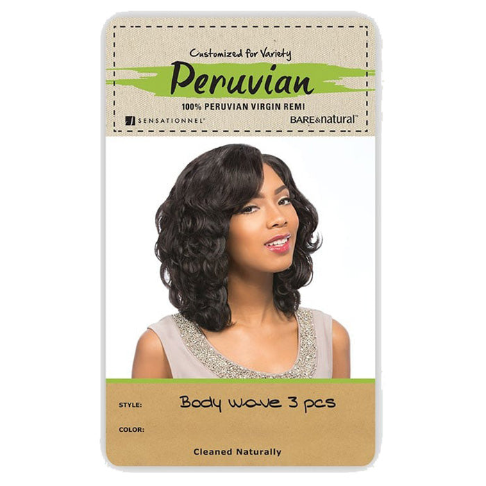 Sensationnel Bare & Natural Peruvian 100% Virgin Remi Weave BODY WAVE 10S 3PCS
