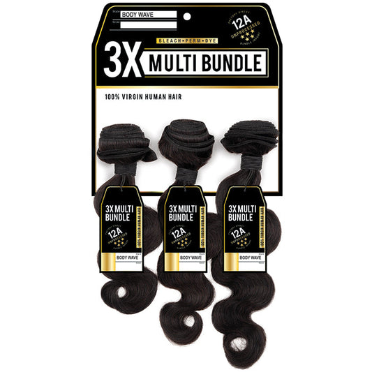 Sensationnel 12A 100% Virgin Human Hair 12A 3X Bundle Weave - BODY WAVE 16"18"20"