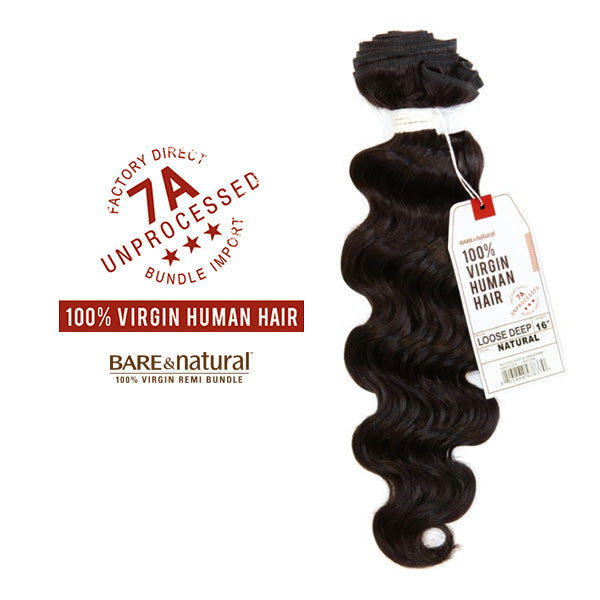 Sensationnel Bare & Natural 7A Unprocessed 100% Virgin Human Hair Weave - LOOSE DEEP 10"-26"