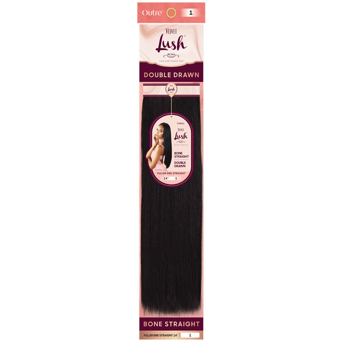 Outre Velvet Lush 100% Remy Human Hair Weave - FULLER END STRAIGHT 10/12/14/16/18/20/22/24