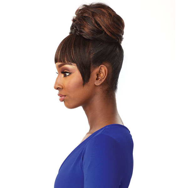 Sensationnel 100% Premium Fiber Instant Bun with Bangs ADA