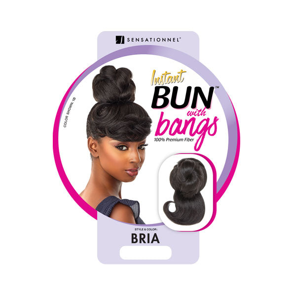 Sensationnel 100% Premium Fiber Instant Bun with Bangs BRIA