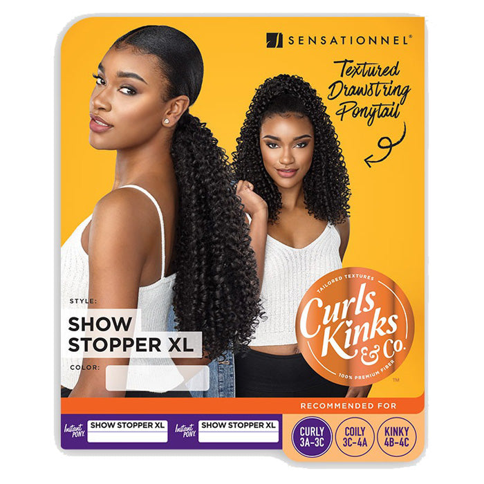 Sensationnel Curls Kinks & Co Textured Drawstring Ponytail - SHOW STOPPER XL