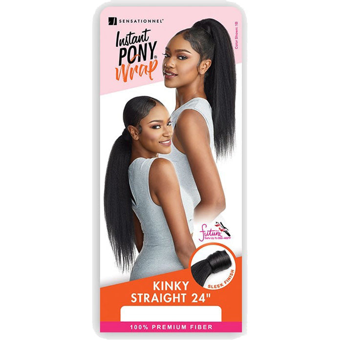 Sensationnel Synthetic Ponytail Instant Pony Wrap KINKY STRAIGHT 24"