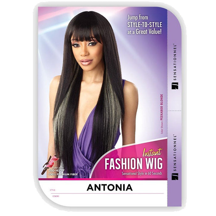 Sensationnel Instant Fashion Synthetic Long Straight Style with China Bangs Wig - ANTONIA