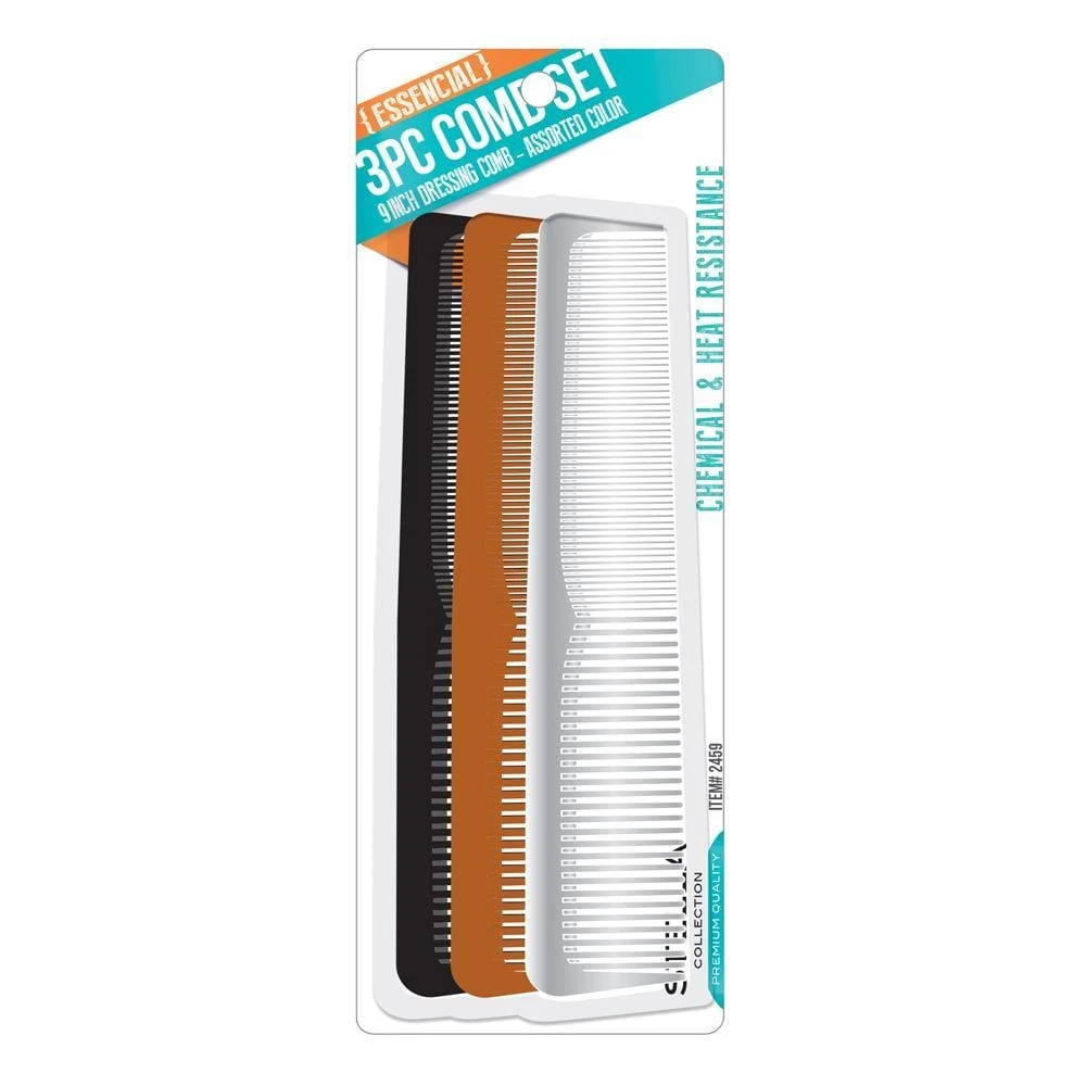 MAGIC Comb-COMB 3PCS SET ASSORT 9"