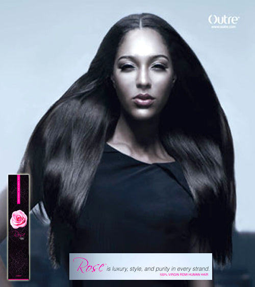 Outre Velvet 100% Virgin Remi Human Hair Yaki Weave ROSE 10S" - 24"