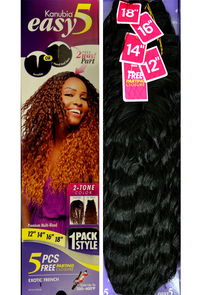 Sensationnel Kanubia Easy 5 Weaves + 5 PCS Parting Closure - EXOTIC FRENCH