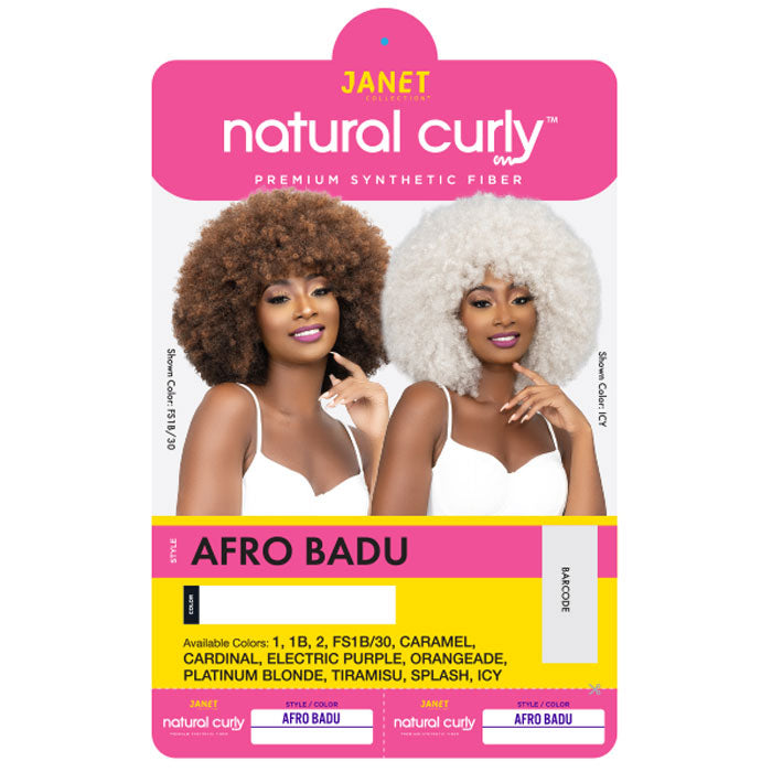 Janet Collection Natural Curly Full Wig - AFRO BADU