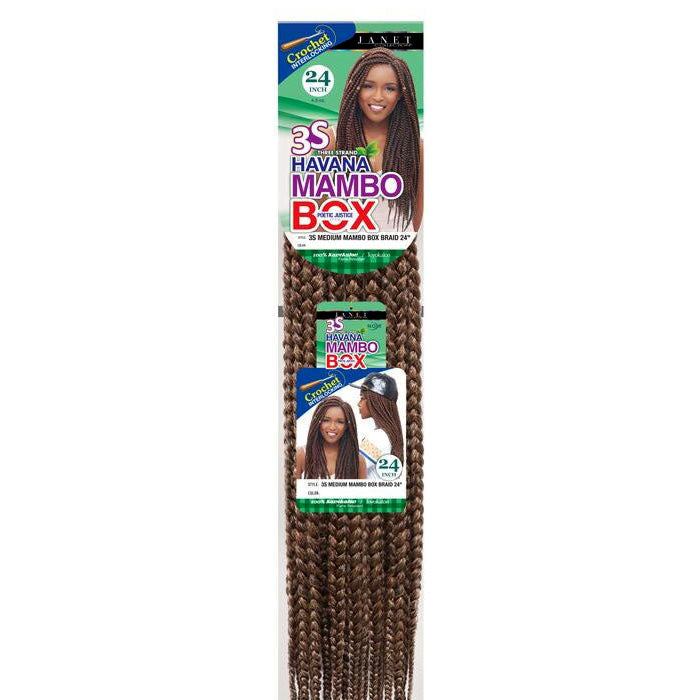 Janet Collection Pre-Looped Crochet Braids - 3S HAVANA MAMBO BOX 24"