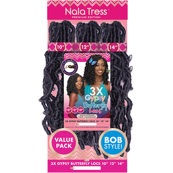 Janet Collection Nala Tress Looped Crochet Braids - 3X GYPSY BUTTERFLY LOCS 10/12/14"
