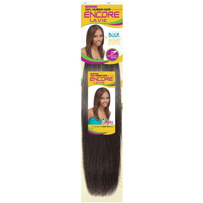 Janet Collection Encore 100% Human Hair Crochet Braid - YAKY BULK 14/16/18"