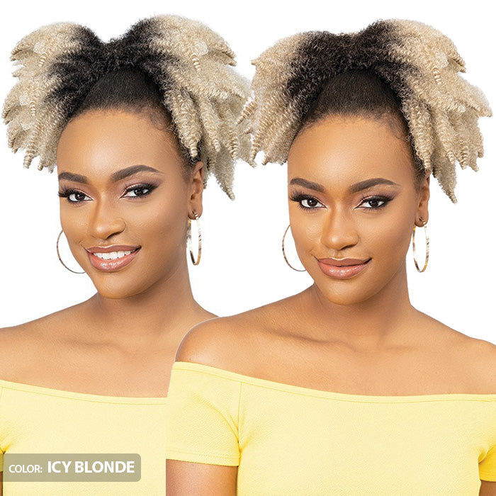 Janet Collection Noir Everytime Drawstring Ponytail - HONEYDEW