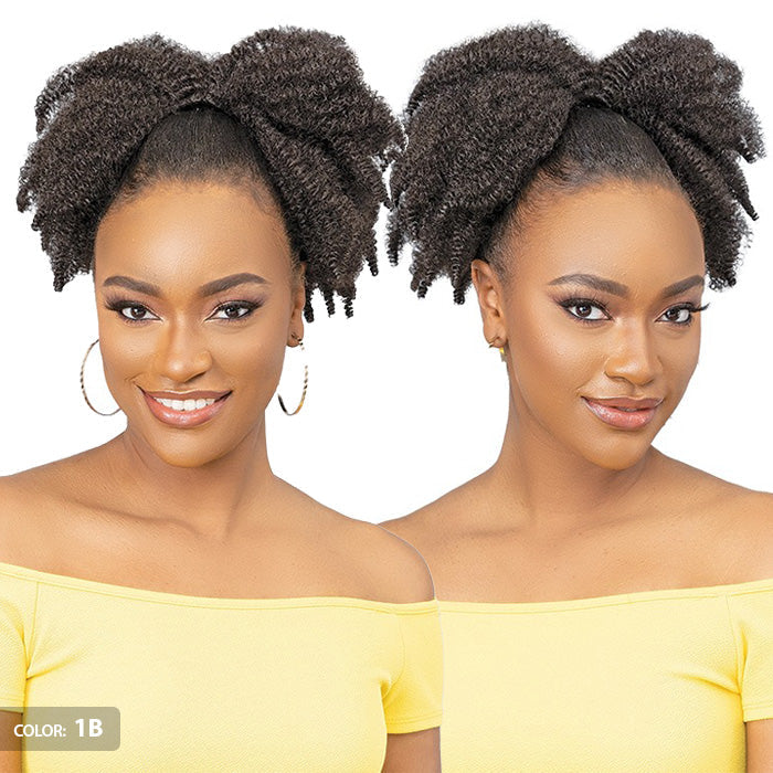 Janet Collection Noir Everytime Drawstring Ponytail - HONEYDEW