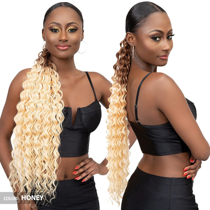 Janet Collection Remy Illusion Ponytail - WAVE 32"