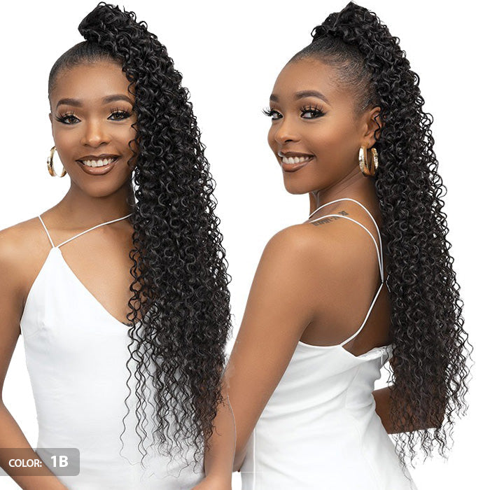 Janet Collection Remy Illusion Ponytail - WATER WAVE 32"
