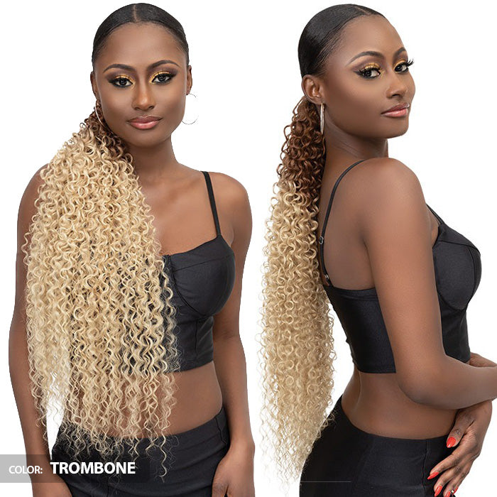 Janet Collection Remy Illusion Ponytail - WATER WAVE 32"