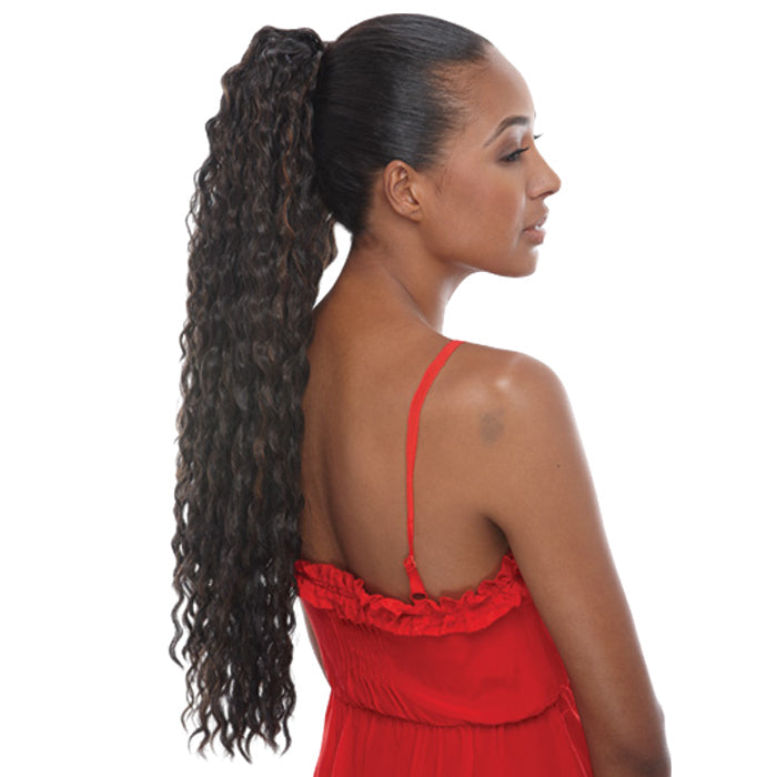 Janet Collection Drawstring Ponytail - AVOCADO