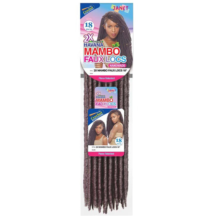 Janet Collection Crochet Braids Havana Handmade - 2X MAMBO FAUX LOCS 14"/18"
