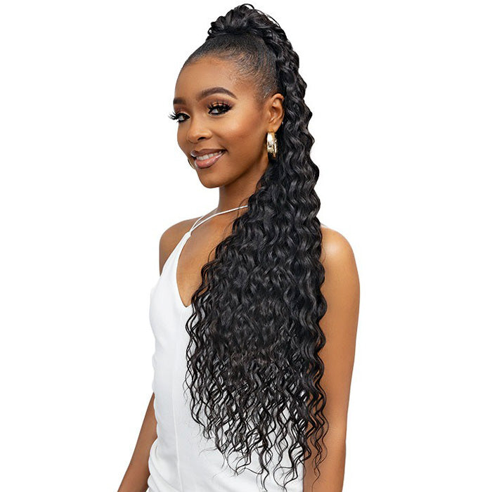 Janet Collection Remy Illusion Ponytail - WAVE 32"