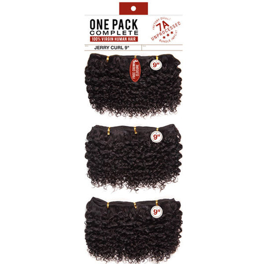 Sensationnel Bare & Natural 7A Unprocessed 100% Virgin Human Hair Weave - 3PCS JERRY CURL 9 Inch
