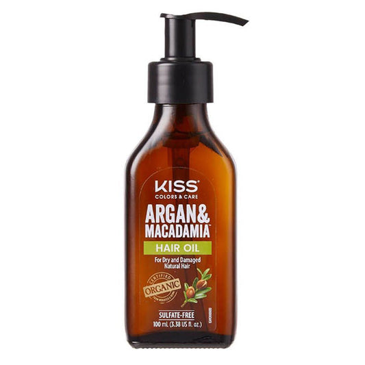 Kiss Colors & Care Argan and Macadamia Hair Oil 3.38 fl oz