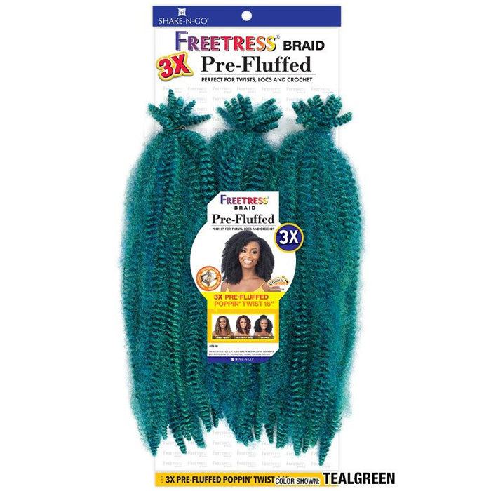 Freetress Pre-Looped Crochet Braid - 3X PRE-FLUFFED POPPIN TWIST 16"