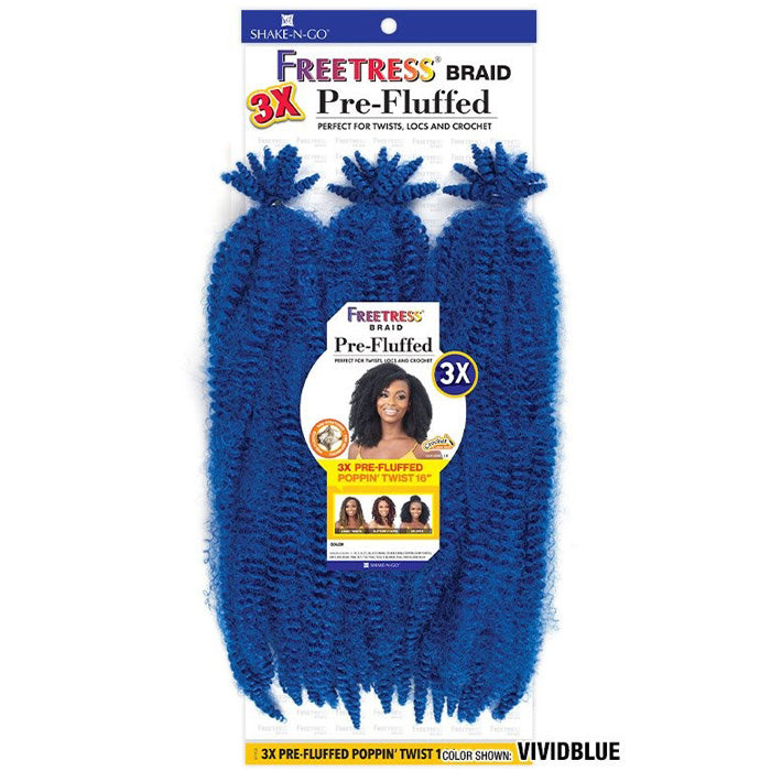 Freetress Pre-Looped Crochet Braid - 3X PRE-FLUFFED POPPIN TWIST 16"