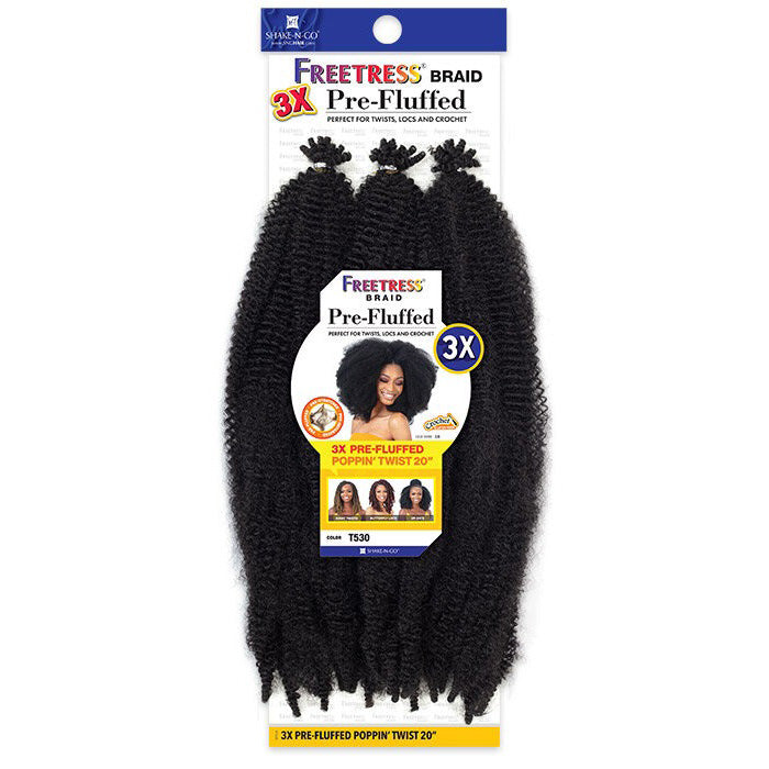 Freetress Crochet Braid - 3X PRE-FLUFFED POPPIN TWIST 20"