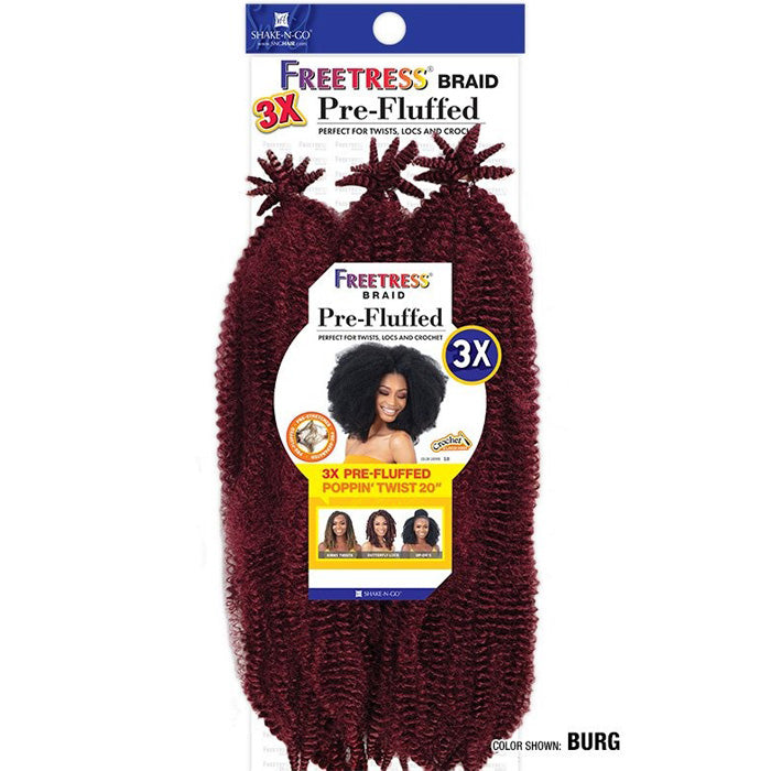 Freetress Crochet Braid - 3X PRE-FLUFFED POPPIN TWIST 20"