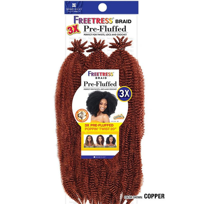 Freetress Crochet Braid - 3X PRE-FLUFFED POPPIN TWIST 20"