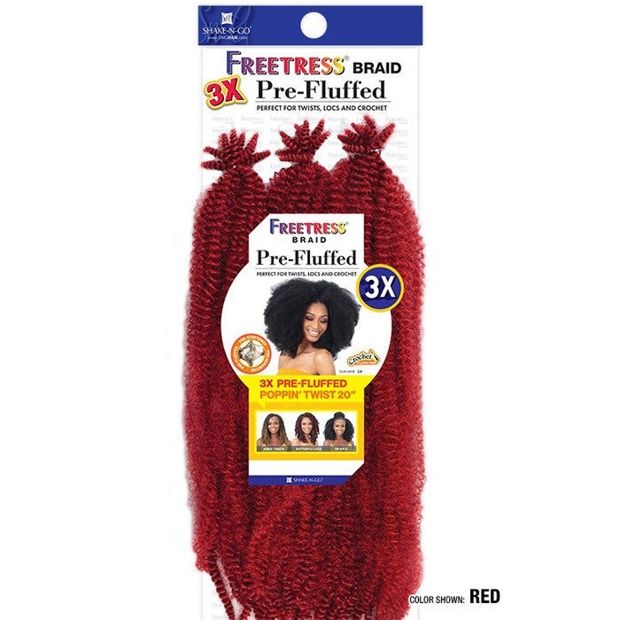 Freetress Crochet Braid - 3X PRE-FLUFFED POPPIN TWIST 20"