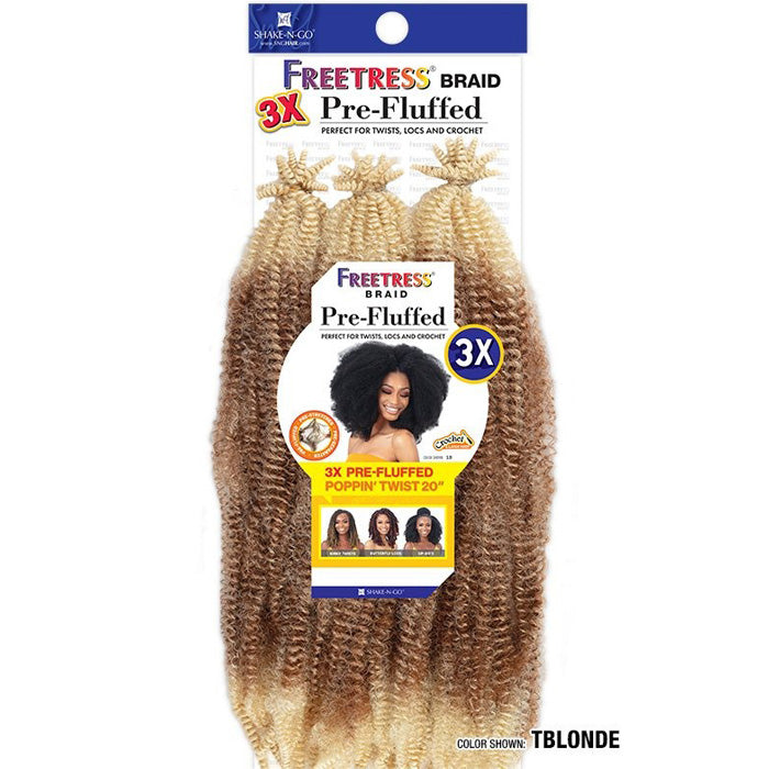 Freetress Crochet Braid - 3X PRE-FLUFFED POPPIN TWIST 20"