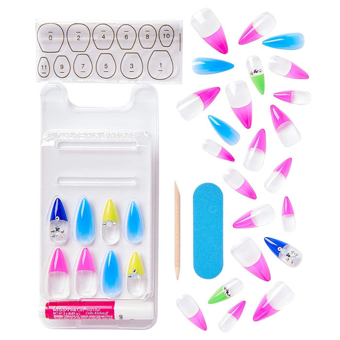 Kiss Gel Fantasy Translucent Nails 28PCS - JELLY GLOW KGFJ06