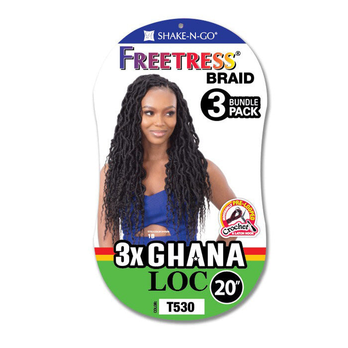 Freetress Pre-Looped Crochet Braid - 3X GHANA LOCS 20"