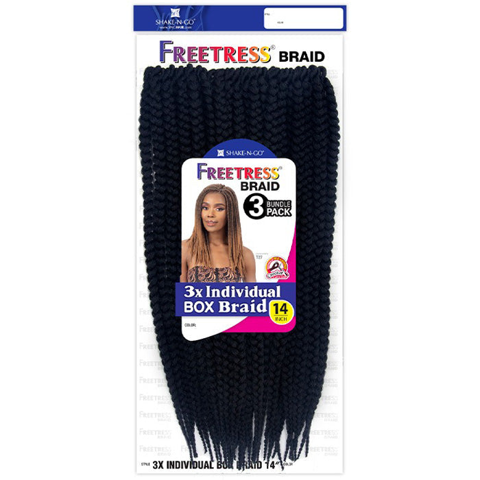 Freetress Pre-Looped Crochet Braids - 3X INDIVIDUAL BOX BRAID 14"