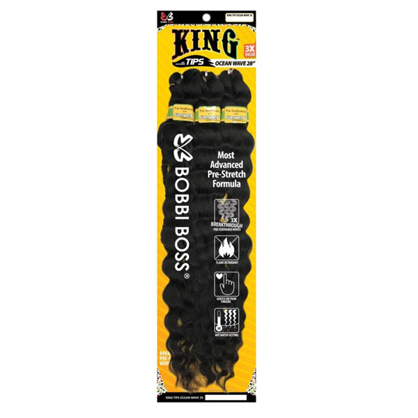 Bobbi Boss King Tips Pre-Feathered Braid - OCEAN WAVE 28" 3X