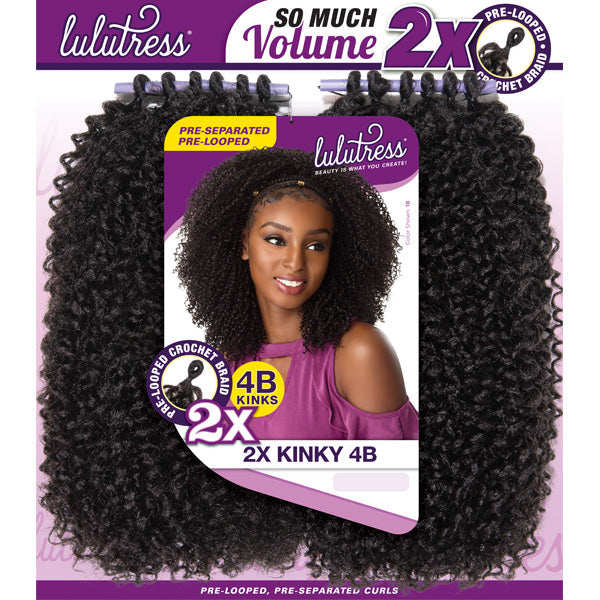 Sensationnel Lulutress Pre-Separated Pre-Looped Crochet Braid - 2X KINKY 4B