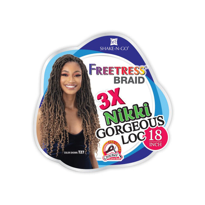 Freetress Pre-Looped Crochet Braid - 3X NIKKI GORGEOUS LOCS 18"