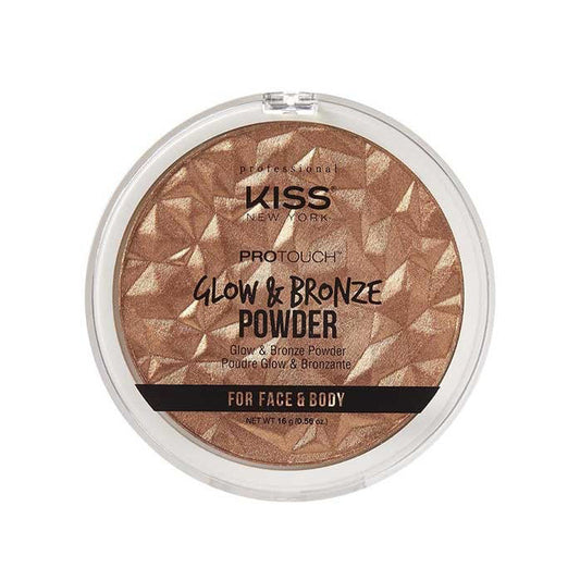 Kiss New York Professional Pro Touch Glow & Bronze Powder - FOR FACE & BODY 0.56 oz