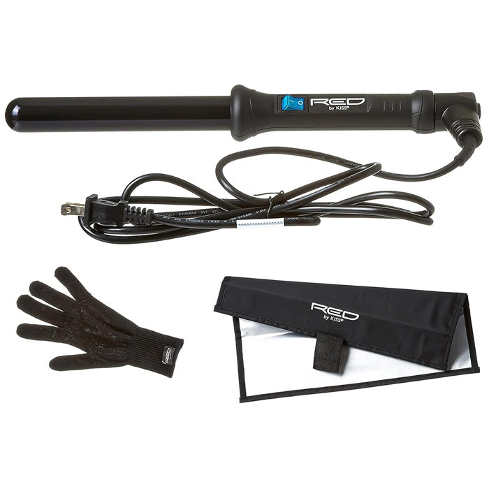 RED by Kiss Ceramic Tourmaline CURLING WAND