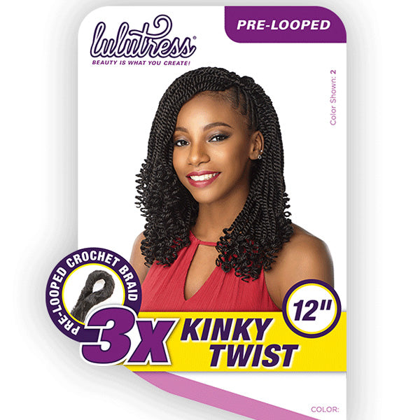 Sensationnel Lulutress Pre-Looped Crochet Braid - 3X KINKY TWIST 12/18"