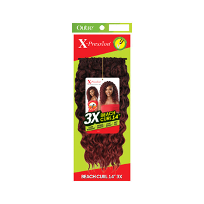 Outre X-Pression Pre-Looped Crochet Braids - BEACH CURL 14" 3X