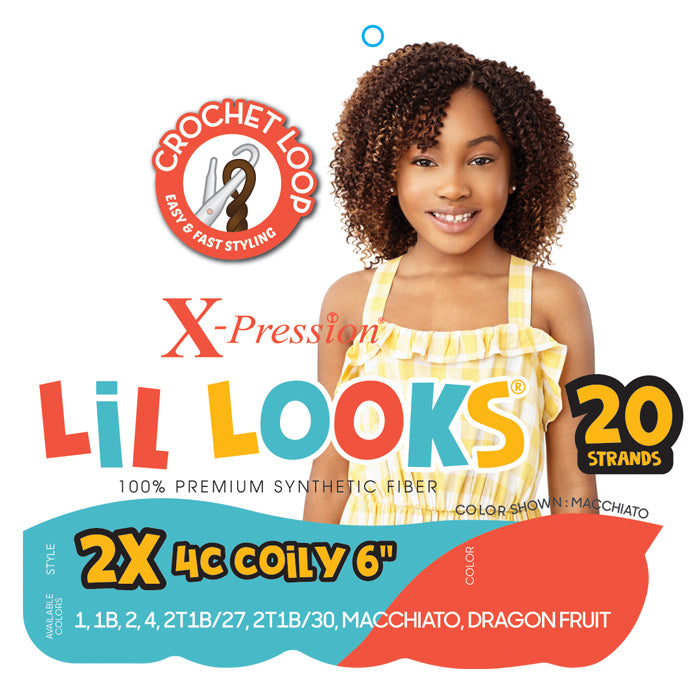 Outre X-Pression Lil Looks Crochet Loop Braid - 2X 4C COILY 6"